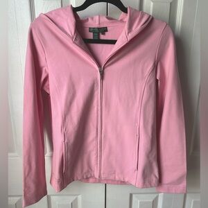 NWOT Ralph Lauren Active pretty pink athletic/yoga zip up hoodie - size small